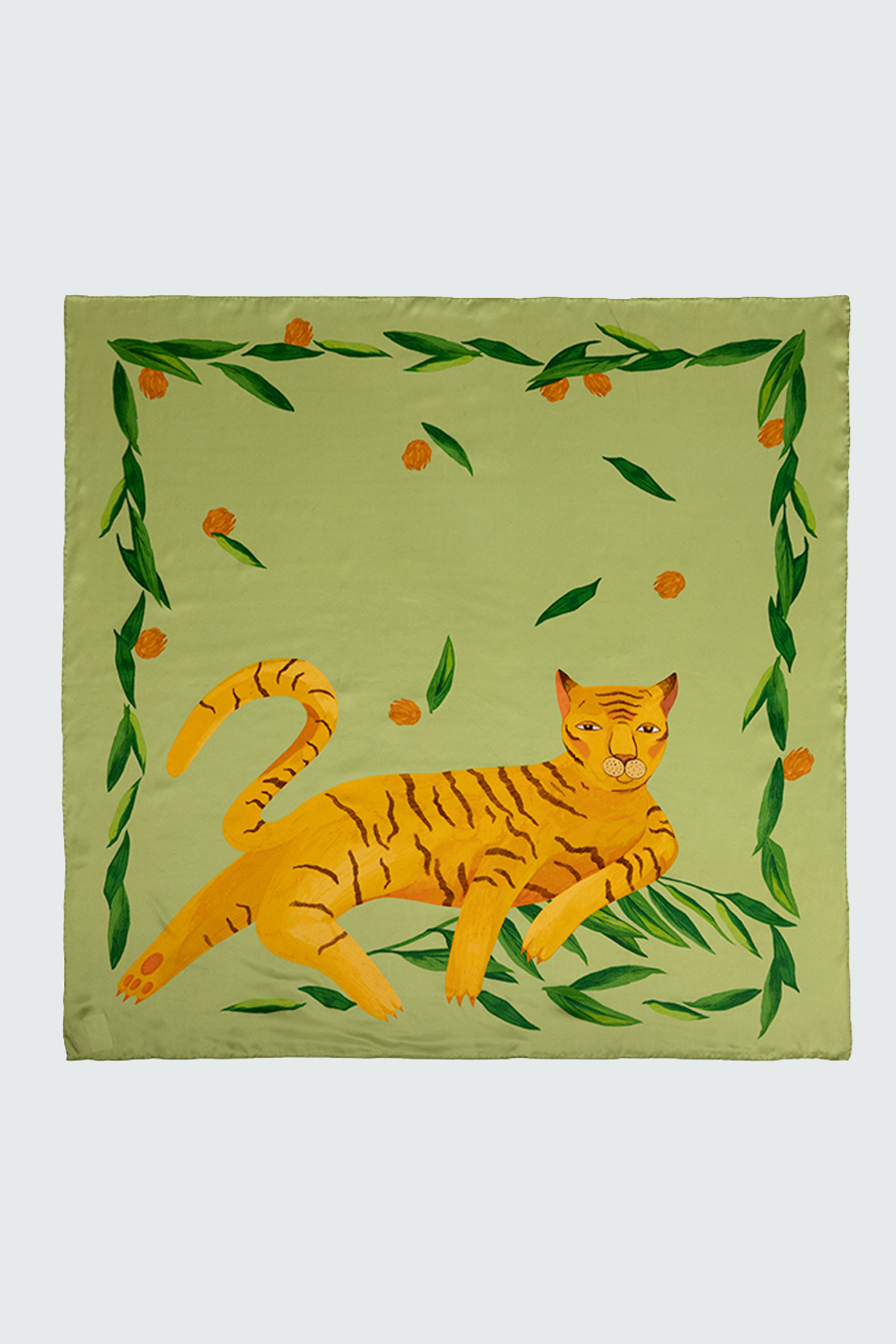 Платок шелковый «Тигр»